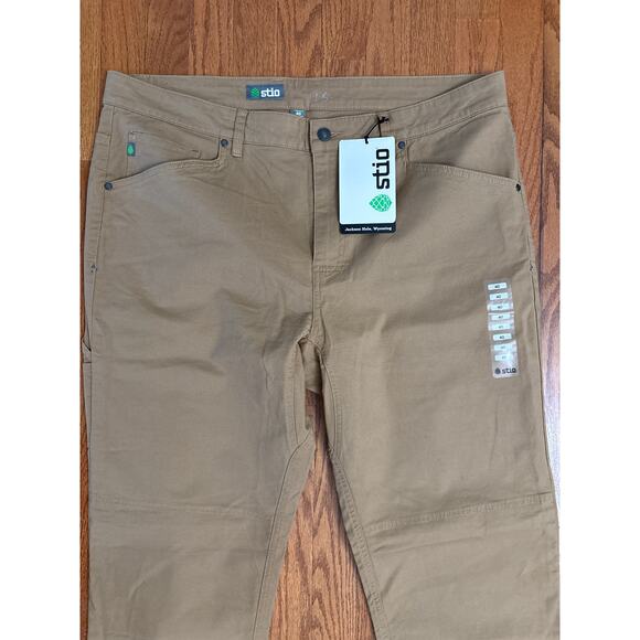 Stio men’s Rivet Canvas Utility Boot Brown Pants 40x32- NWT - Picture 2 of 7